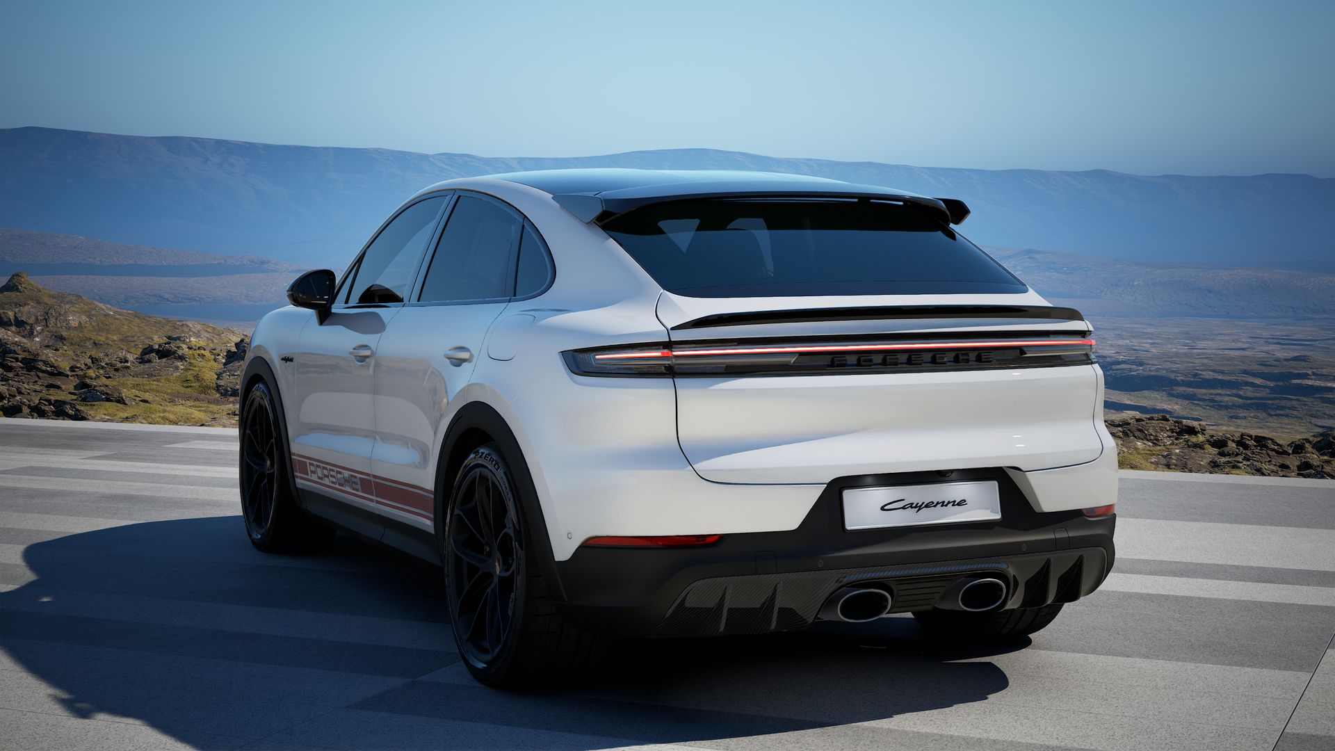 Cayenne Turbo E-Hybrid Coupé with GT Package back view