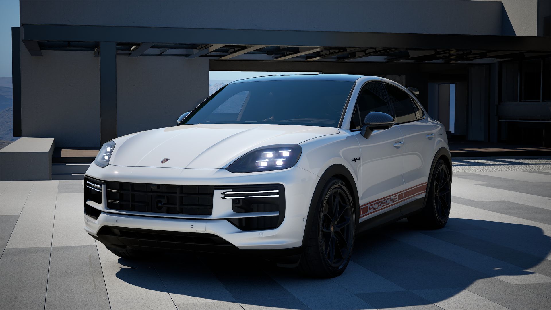 Cayenne Turbo E-Hybrid Coupé with GT Package front view