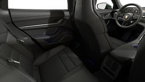 Interior view showing the back seats of Taycan 4S