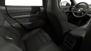 Interior view showing the back seats of Taycan 4S