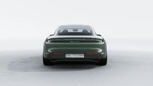 Exterior view of Taycan 4S showing the rear of the car
