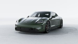 Exterior view of Taycan 4S showing the front and left side of the car