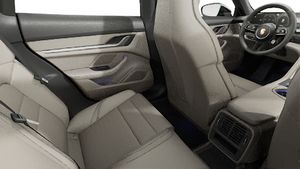 Interior view showing the back seats of Taycan 4 Cross Turismo