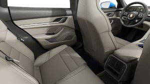 Interior view showing the back seats of Taycan 4 Cross Turismo