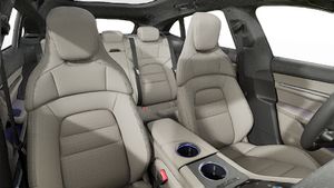Interior view showing the front seats of Taycan 4 Cross Turismo