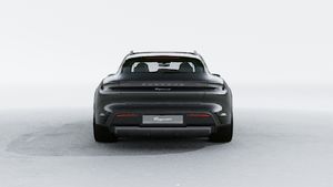 Exterior view of Taycan 4 Cross Turismo showing the rear of the car