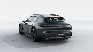 Exterior view of Taycan 4 Cross Turismo showing the back and left side of the car