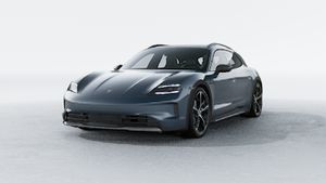 Exterior view of Taycan 4 Cross Turismo showing the front and left side of the car