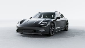 Exterior view of Taycan 4 Cross Turismo showing the front and left side of the car