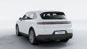 Außenansicht von Cayenne S E-Hybrid mit der Rückseite und der linken Seite des Fahrzeugs