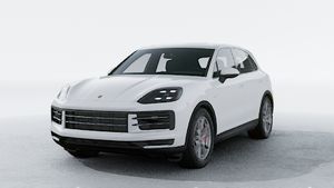 Außenansicht von Cayenne S E-Hybrid mit der Vorderseite und der linken Seite des Fahrzeugs