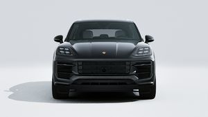 Außenansicht von Cayenne Black Edition mit Blick auf die Vorderseite des Fahrzeugs