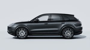 Die Außenansicht von Cayenne Black Edition zeigt die linke Seite des Fahrzeugs