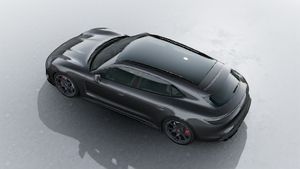 Außenansicht von Taycan GTS Sport Turismo von oben gesehen
