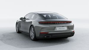 Außenansicht von Panamera 4 E-Hybrid mit der Rückseite und der linken Seite des Fahrzeugs
