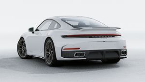 Exterior view of 911 Turbo S showing the back and left side of the car