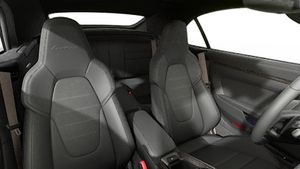 Interior view showing the front seats of 911 Turbo S Cabriolet