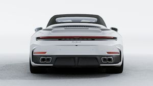 Exterior view of 911 Turbo S Cabriolet showing the rear of the car