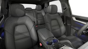 Interior view showing the front seats of Cayenne Passion