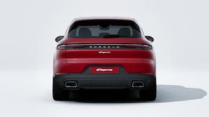 Exterior view of Cayenne Passion showing the rear of the car