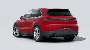 Exterior view of Cayenne Passion showing the back and left side of the car