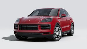 Exterior view of Cayenne Passion showing the front and left side of the car
