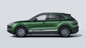 Exterior view of Cayenne Active showing the left side of the car