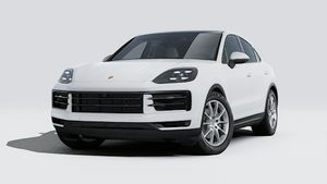 Cayenne Coupé 外观图，显示汽车的前部和左侧