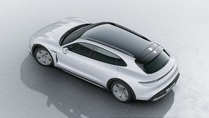 从高处俯瞰 Taycan 4 Cross Turismo 外观