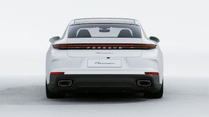 Exterior view of Panamera 4 E-Hybrid showing the rear of the car