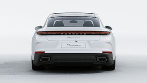 Exterior view of Panamera 4 E-Hybrid Executive showing the rear of the car
