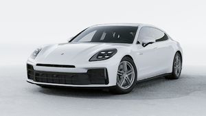 Exterior view of Panamera 4 E-Hybrid Executive showing the front and left side of the car