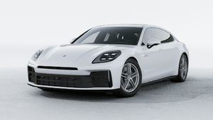 Panamera 4 E-Hybrid 行政加长版 外观图，显示汽车的前部和左侧