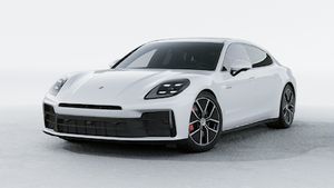 Exterior view of Panamera 4S E-Hybrid Executive showing the front and left side of the car