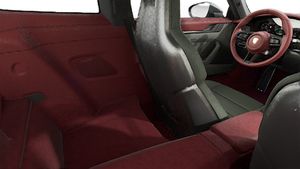Vista interior, mostrando os bancos traseiros do 911 Carrera GTS