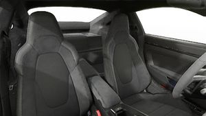 Vista interior, mostrando os bancos dianteiros do 911 Carrera GTS