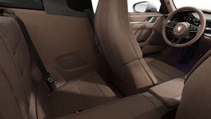 Vista interior, mostrando os bancos traseiros do 911 Targa 4S