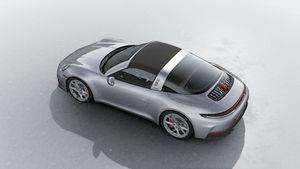 Vista exterior do 911 Targa 4S, de cima