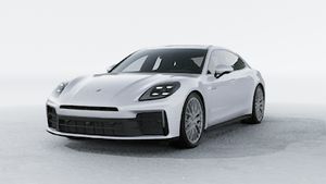 Vista exterior do Panamera 4 E-Hybrid, de frente e lateral esquerda