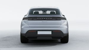 Exterior view of Macan 4 showing the rear of the car