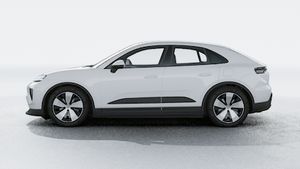 Exterior view of Macan 4 showing the left side of the car