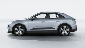 Exterior view of Macan 4 showing the left side of the car