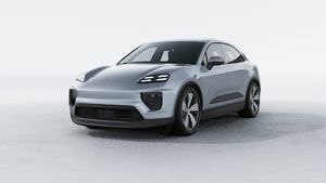 Exterior view of Macan 4 showing the front and left side of the car