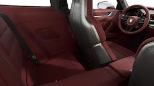 Interior view showing the back seats of 911 Carrera S
