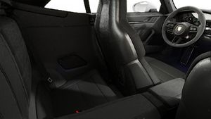 Interior view showing the back seats of 911 Carrera GTS Cabriolet