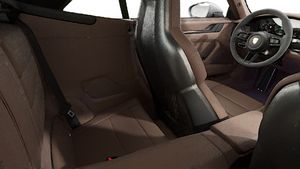 Interior view showing the back seats of 911 Carrera GTS Cabriolet