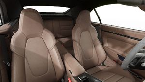 Interior view showing the front seats of 911 Carrera GTS Cabriolet