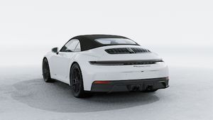 Exterior view of 911 Carrera GTS Cabriolet showing the back and left side of the car