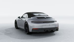 Exterior view of 911 Carrera GTS Cabriolet showing the back and left side of the car