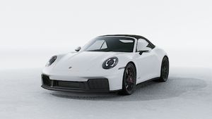 Exterior view of 911 Carrera GTS Cabriolet showing the front and left side of the car